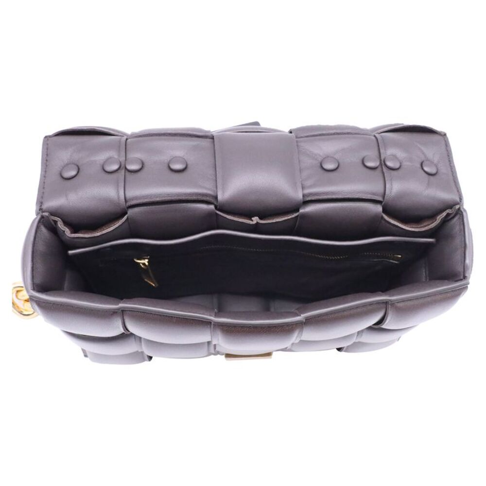 Bottega Veneta Cassette Chain Shoulder Bag in Dark Brown Lamb Leather - Picture 6 of 12